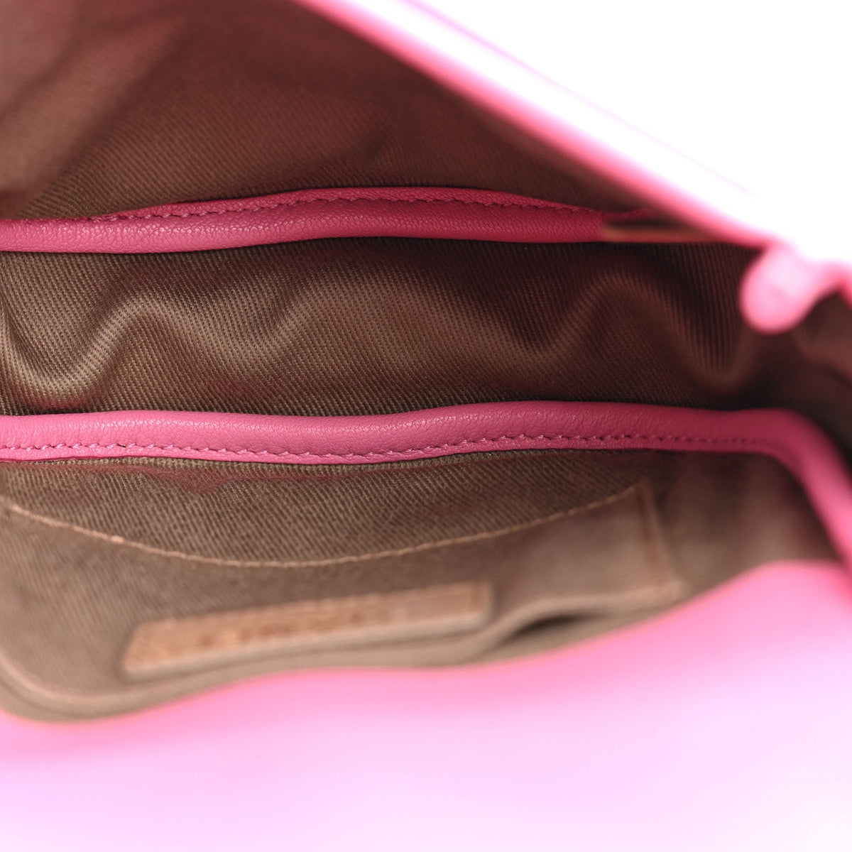 Goatskin Flap Shoulder Bag - Pink