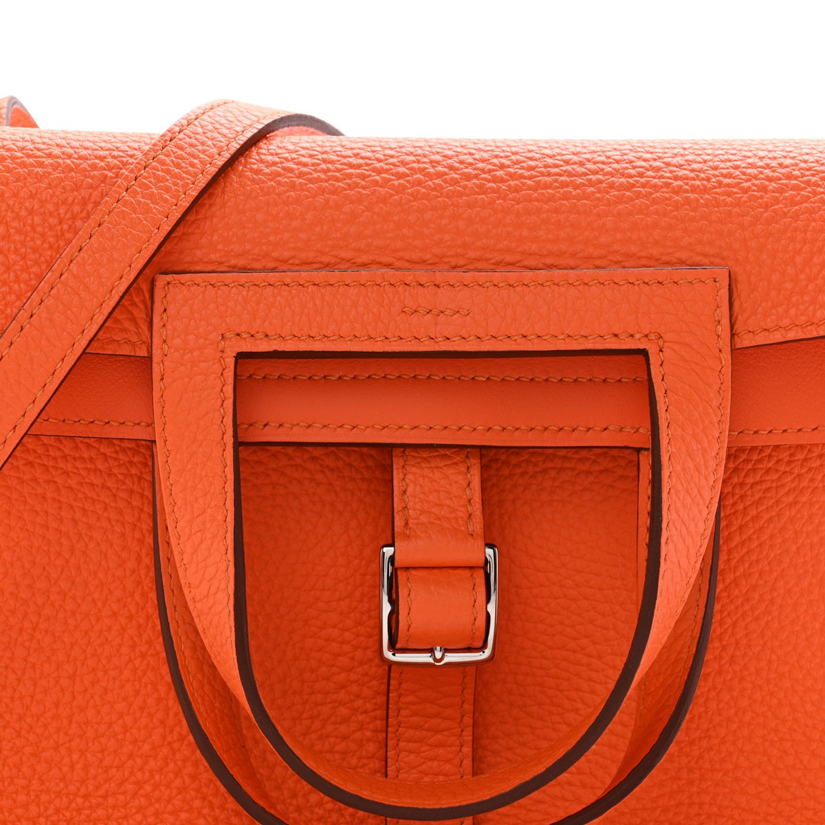 Taurillon Clemence Halzan 25 Orange Mini Handbag