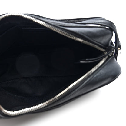 Small Lambskin Crossbody Bag - Black