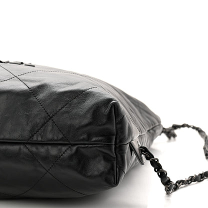 Quilted Calfskin Backpack - Black