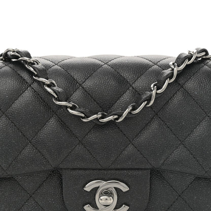 Mini Quilted Caviar Flap Shoulder Bag - Tan