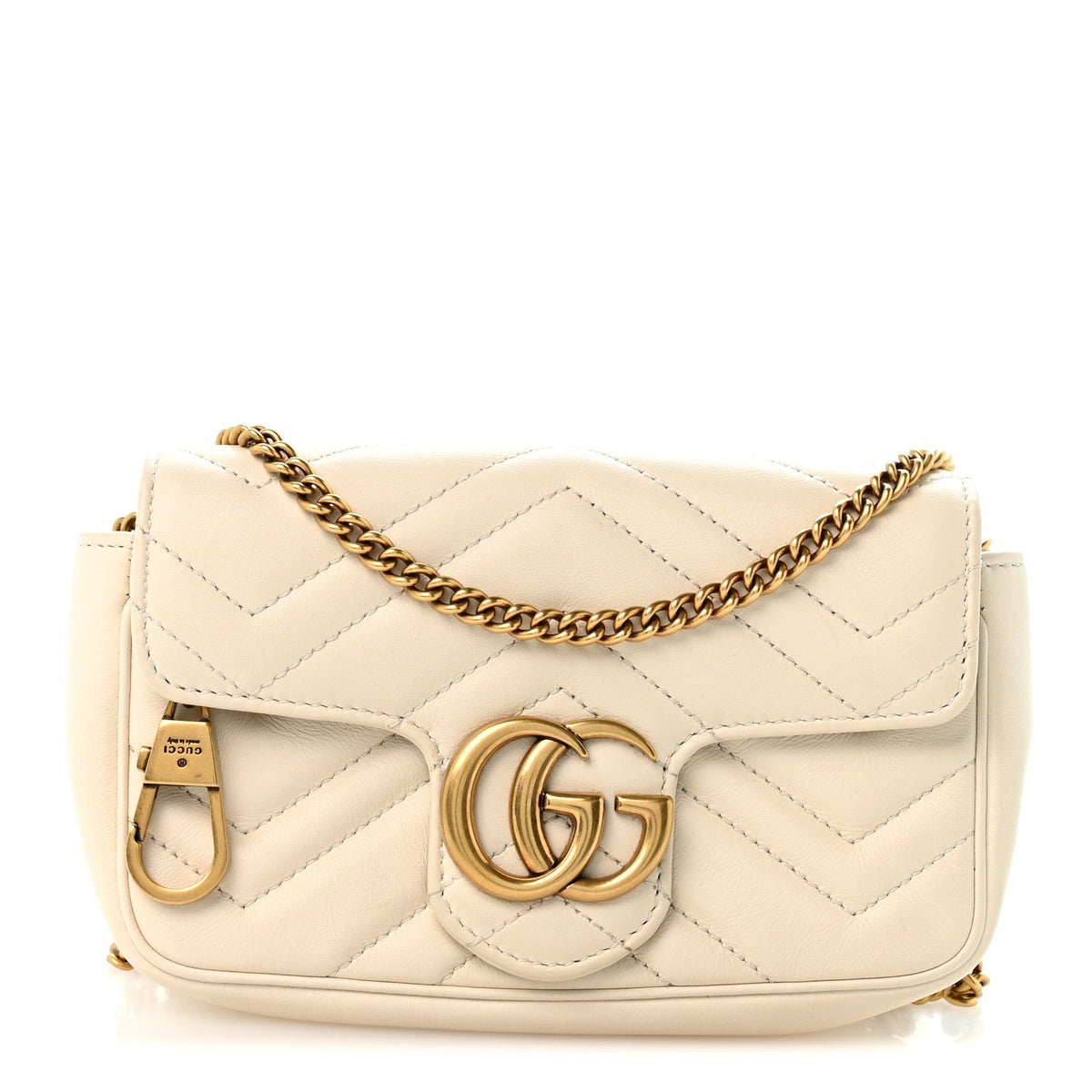Mini Calfskin Shoulder Bag - White