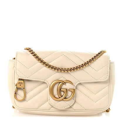 Mini Calfskin Shoulder Bag - White