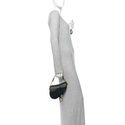 Mini Calfskin Handbag - Black