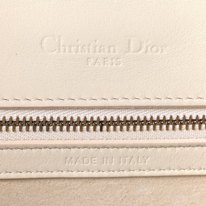Small Calfskin Flap Shoulder Bag - White