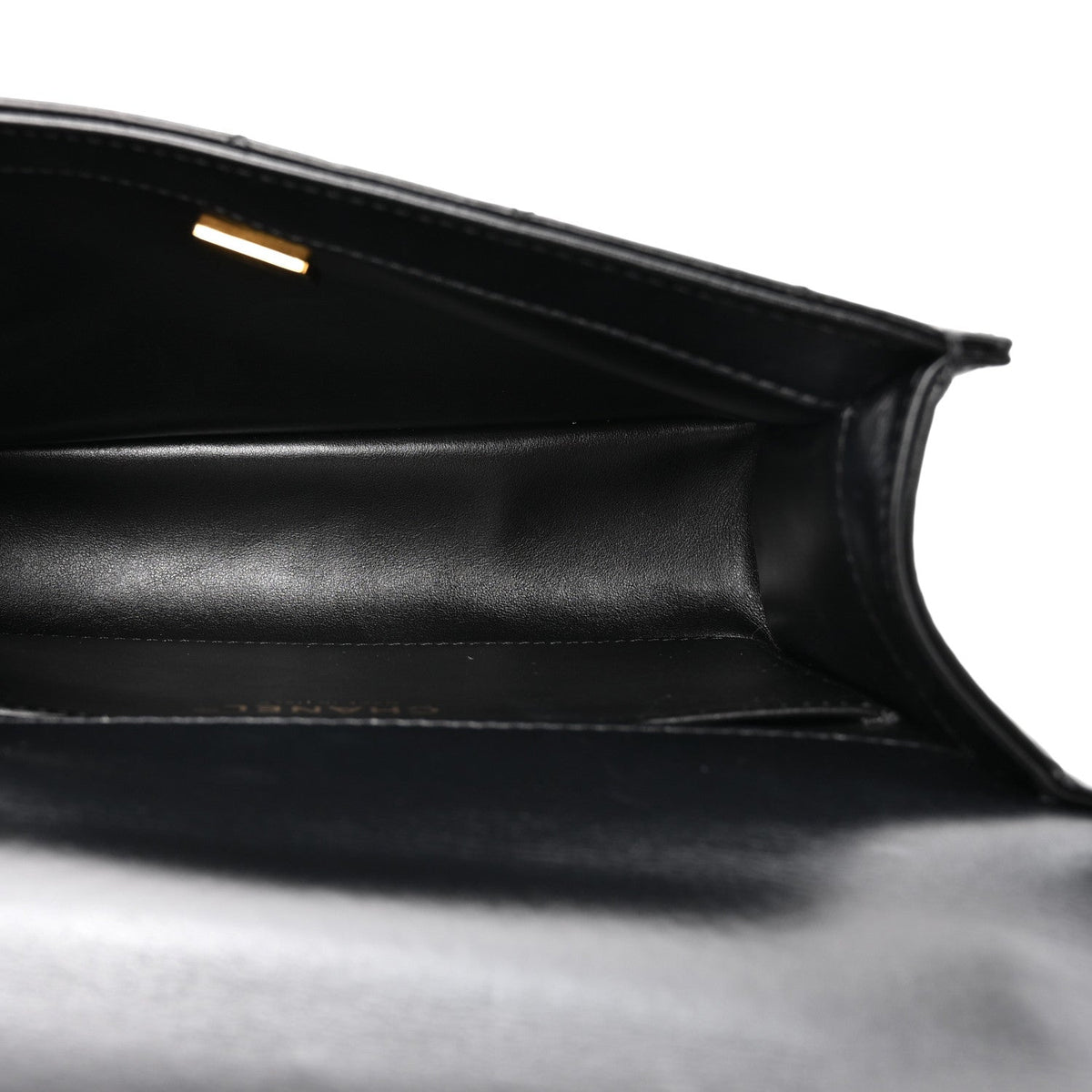 Quilted Calfskin Flap Shoulder Bag - Black