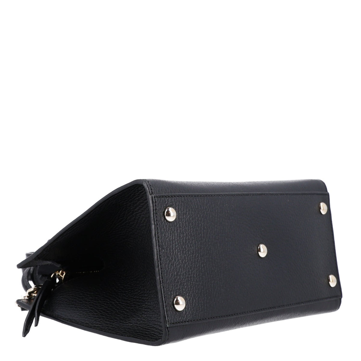 Medium Calfskin Satchel Bag - Black