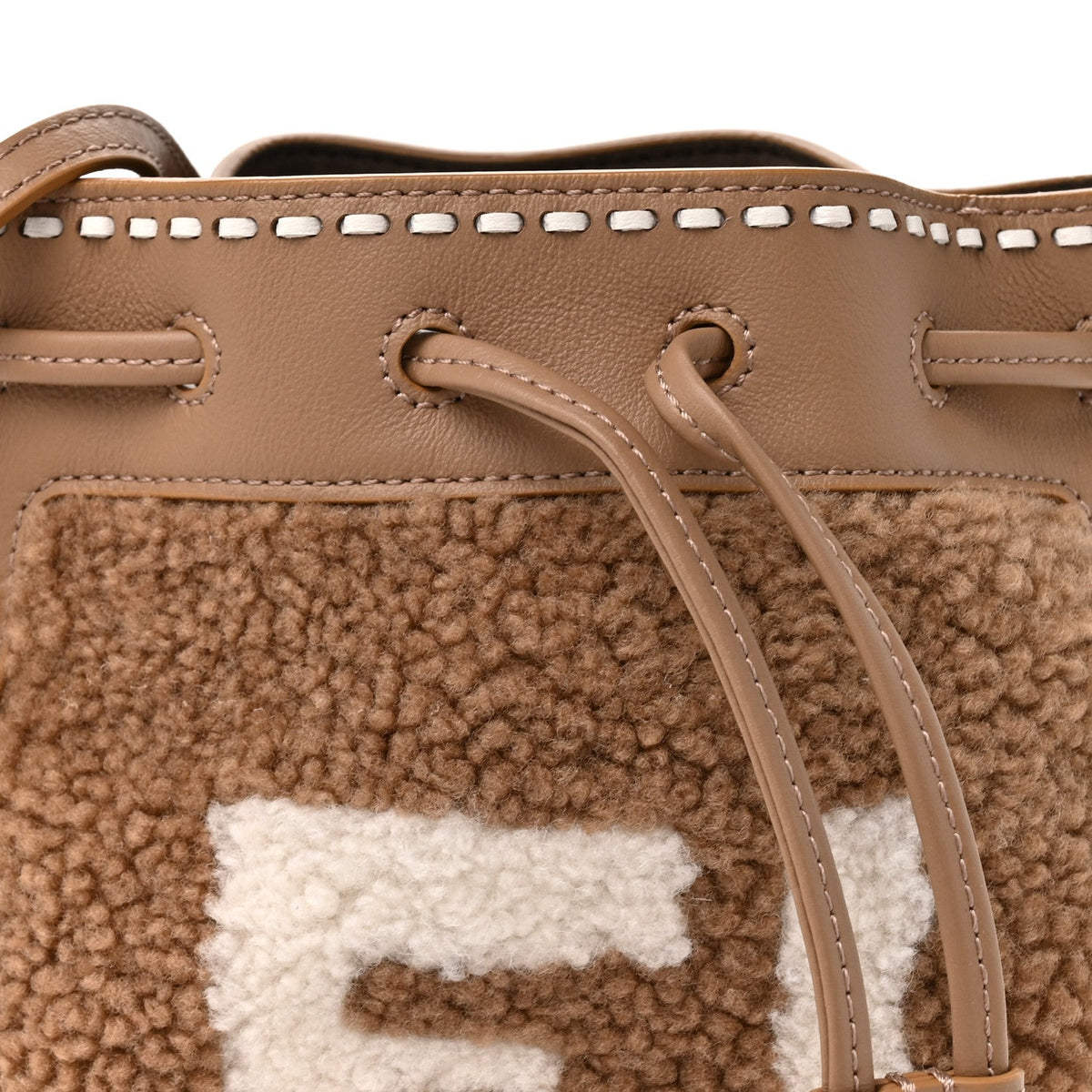 Mini Shearling Bucket Bag