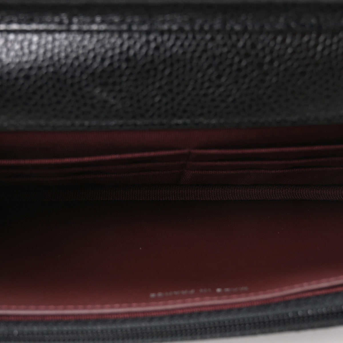 Quilted Caviar Wallet Bag - Black