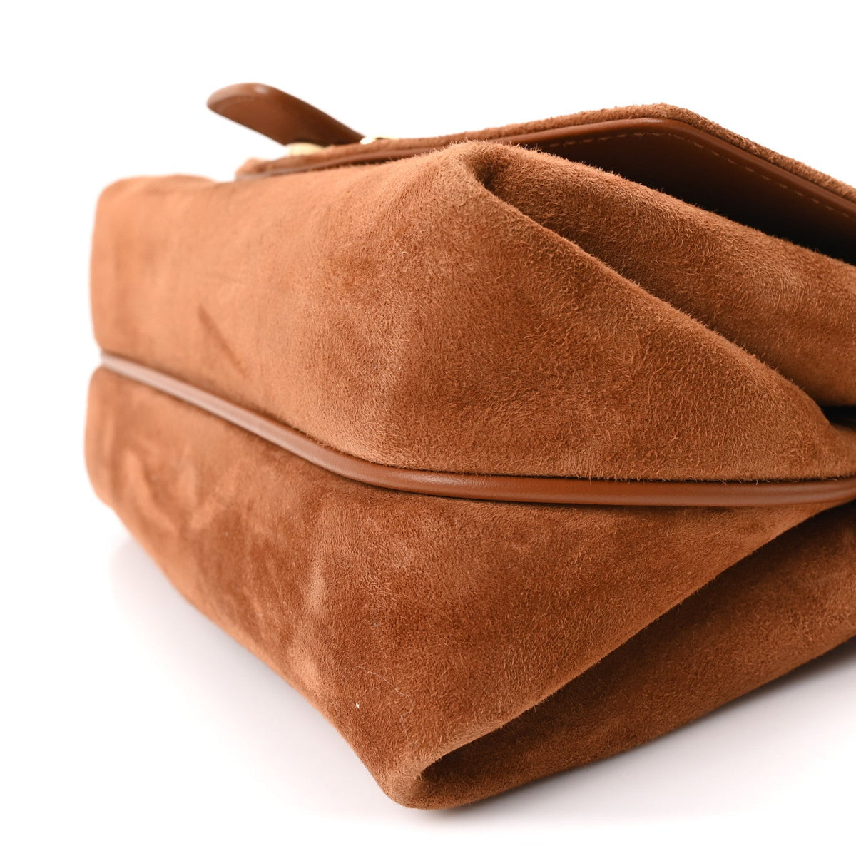 Mini Suede Crossbody Bag - Natural