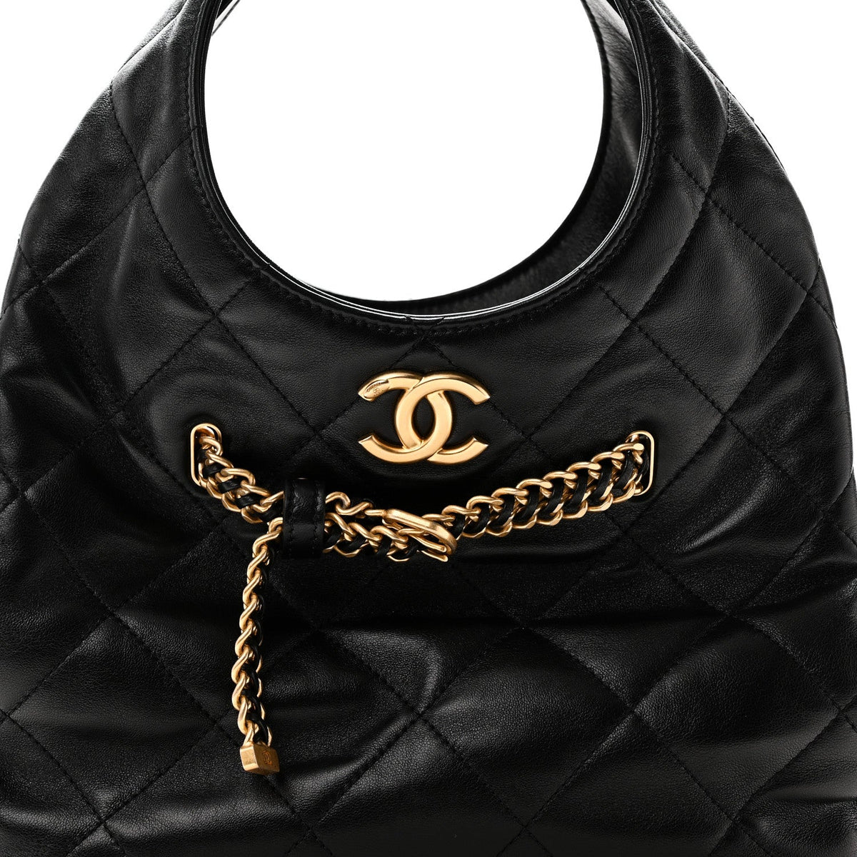 Quilted Lambskin Handbag - Black