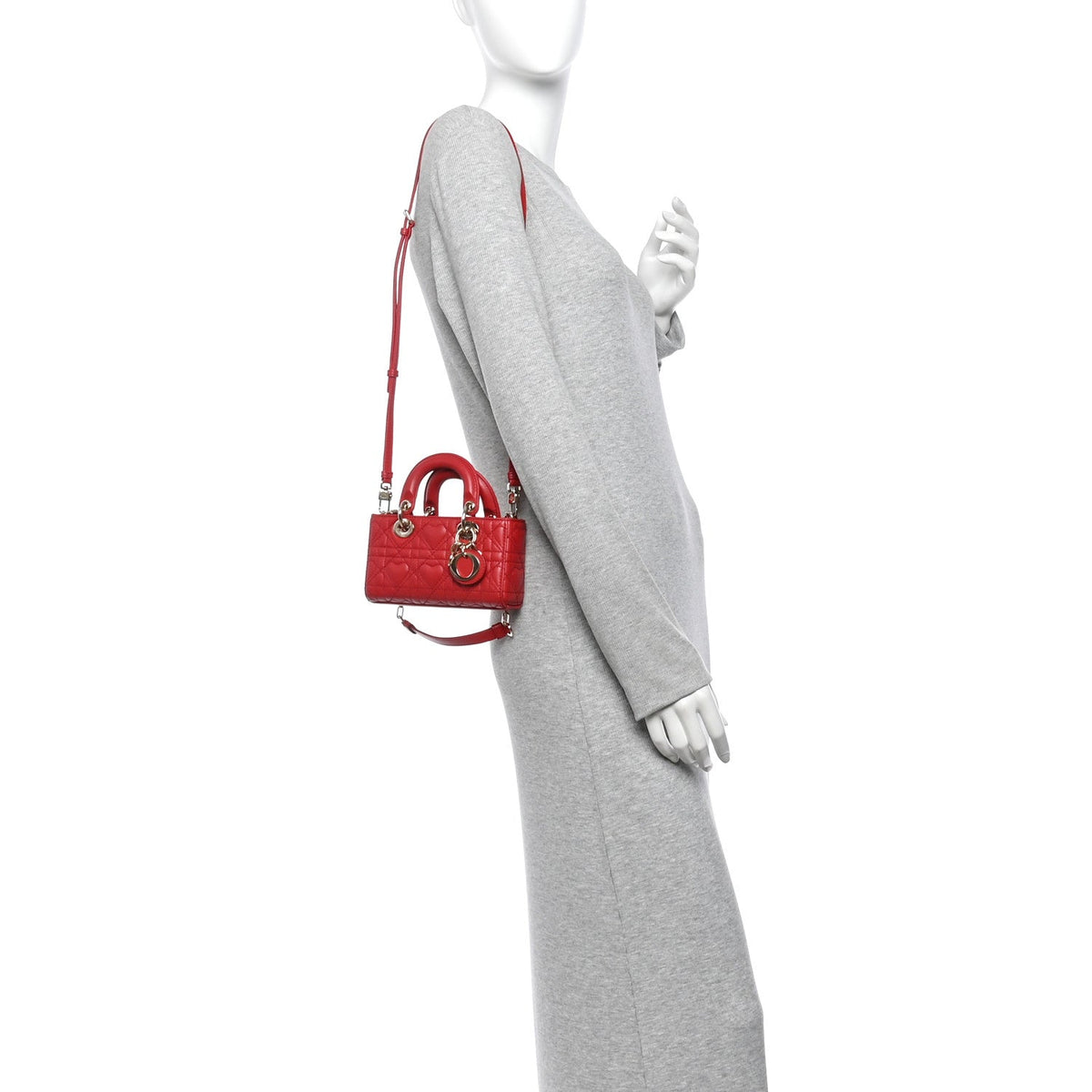 Lambskin Handbag - Red