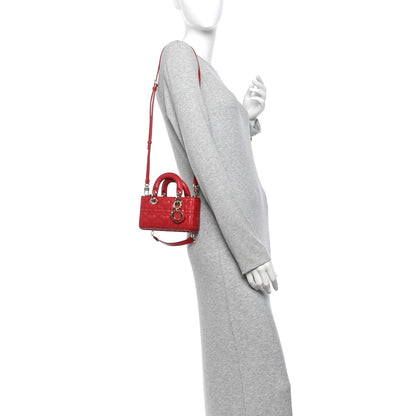 Lambskin Handbag - Red