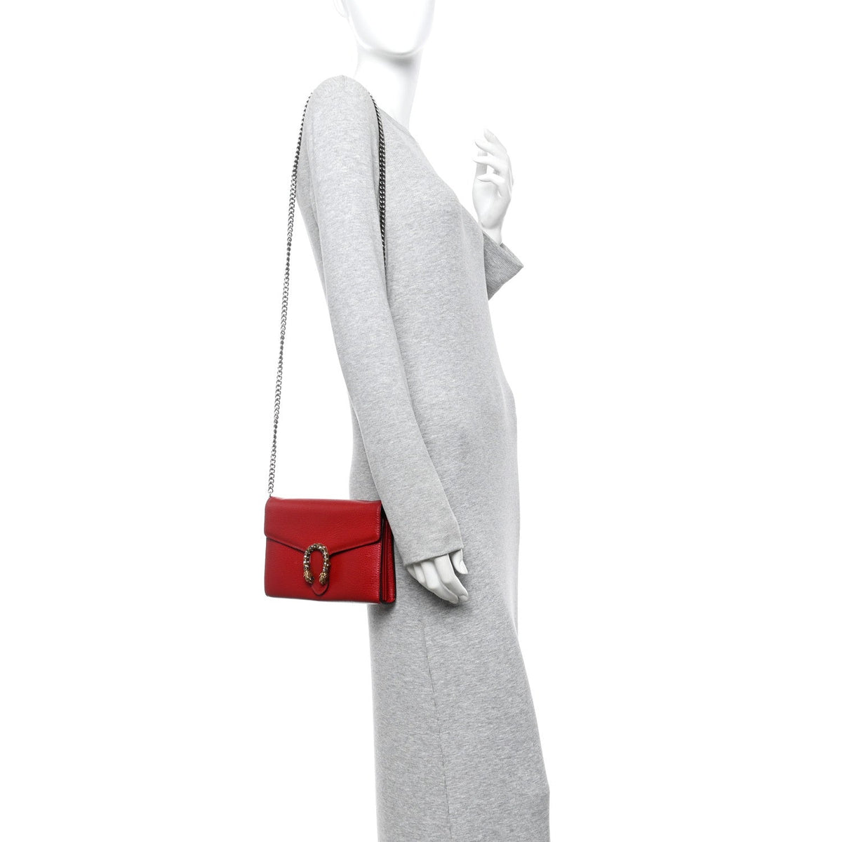 Mini Calfskin Wallet Bag - Red