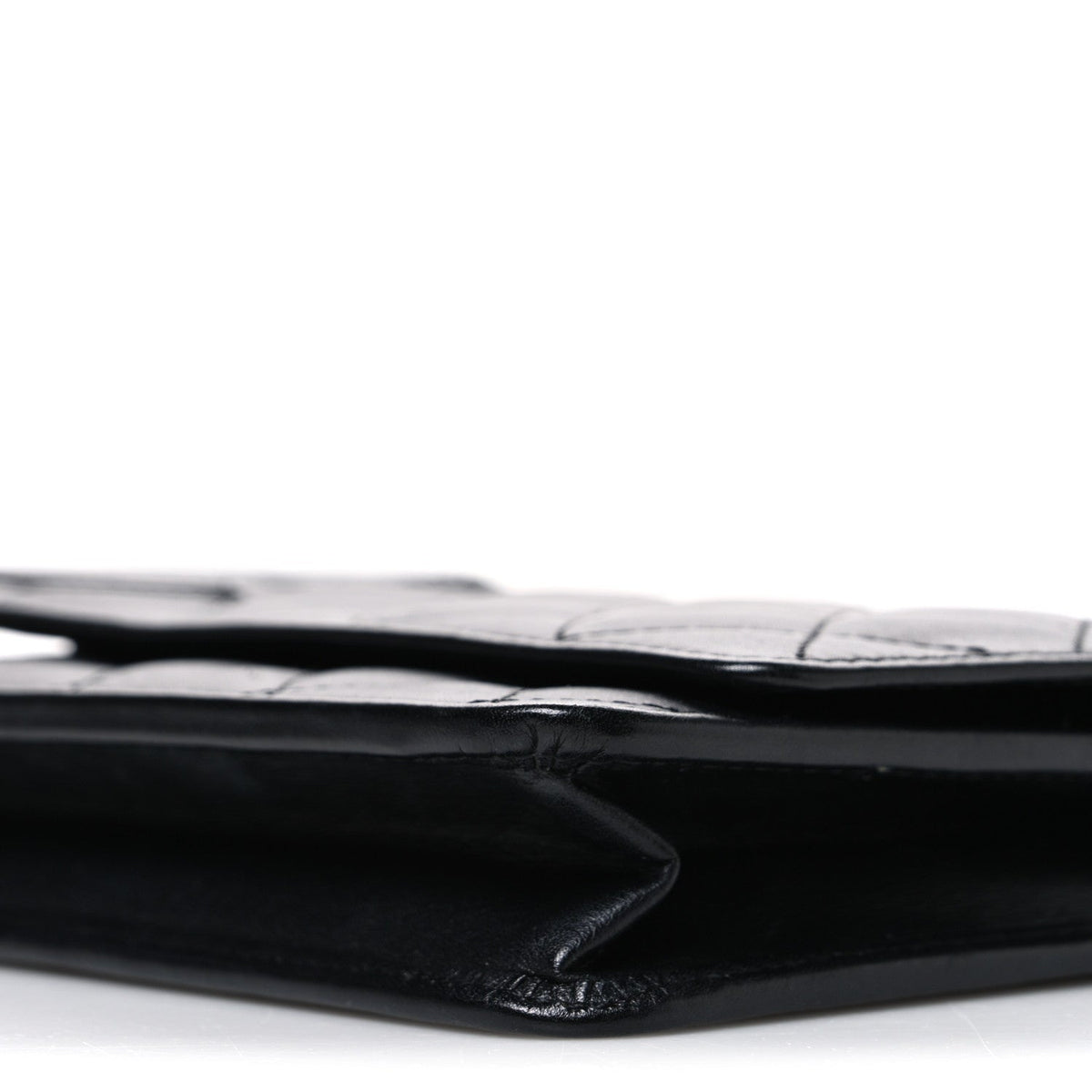 Quilted Calfskin Wallet Bag - Black