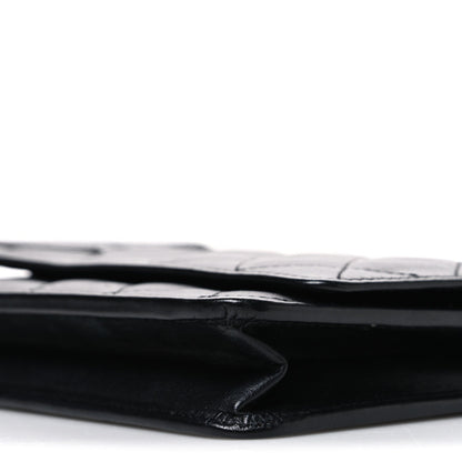 Quilted Calfskin Wallet Bag - Black