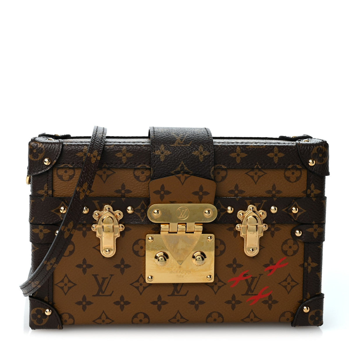 Reverse Monogram Petite Malle Handbag