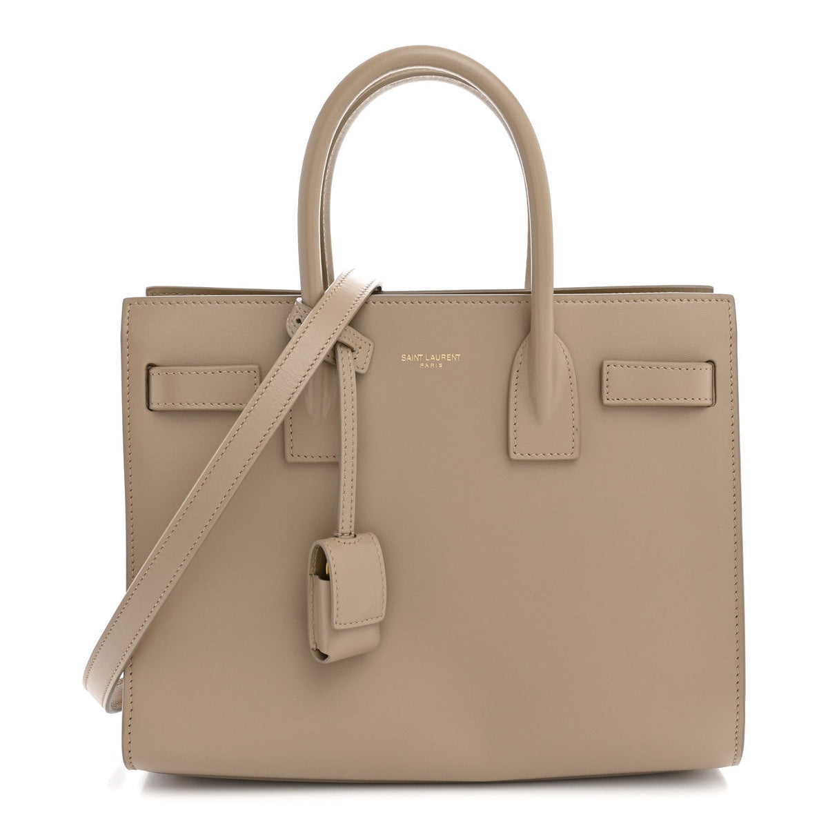 Calfskin Handbag - Beige