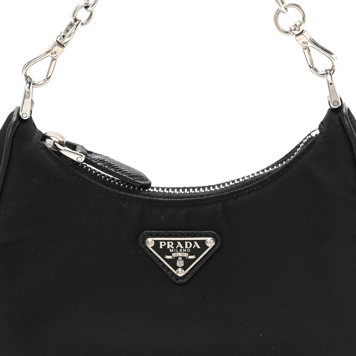 Mini Nylon Shoulder Bag - Black
