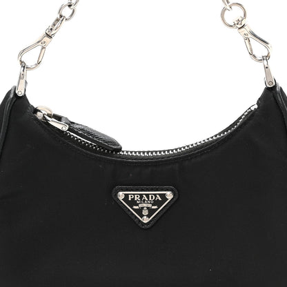 Mini Nylon Shoulder Bag - Black