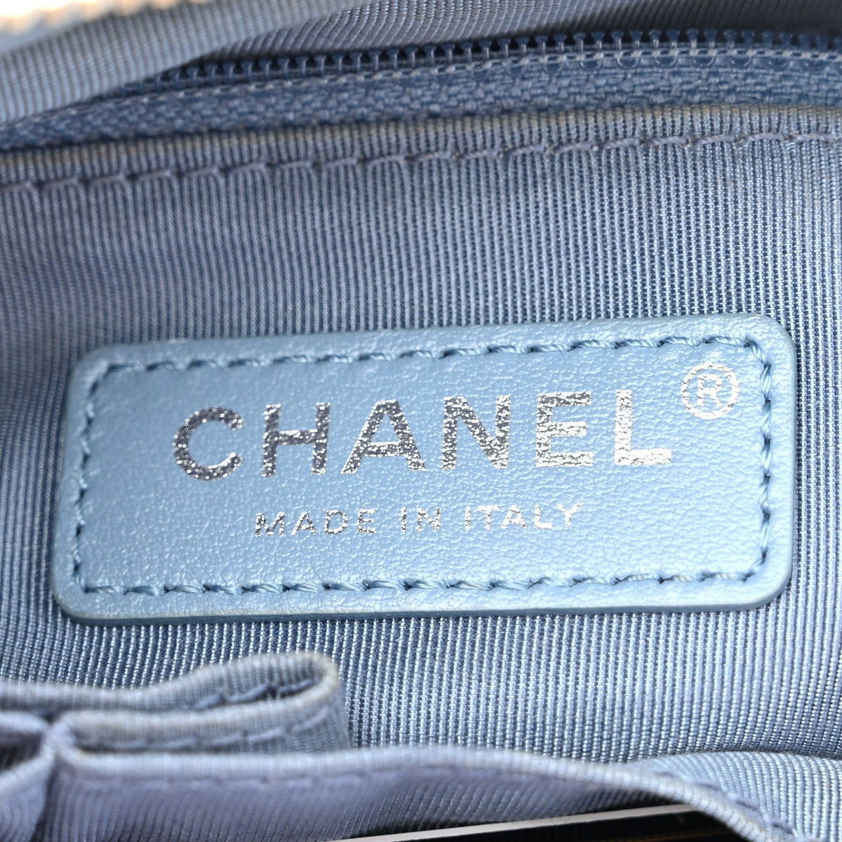 Small Quilted Calfskin Hobo Bag - Blue