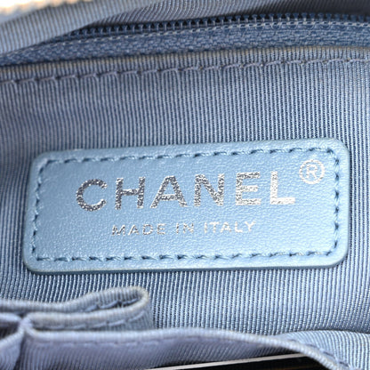 Small Quilted Calfskin Hobo Bag - Blue