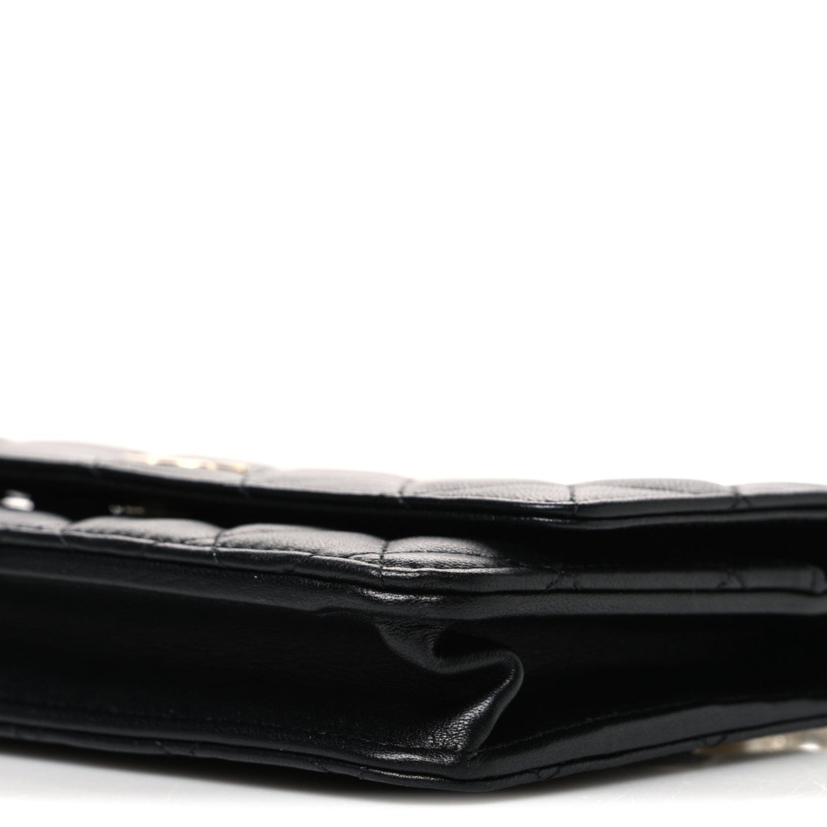 Quilted Lambskin Wallet Bag - Black