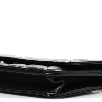 Quilted Lambskin Wallet Bag - Black