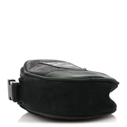 Canvas Nylon Crossbody Bag - Black