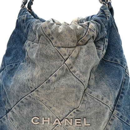 Small Quilted Handbag - Blue