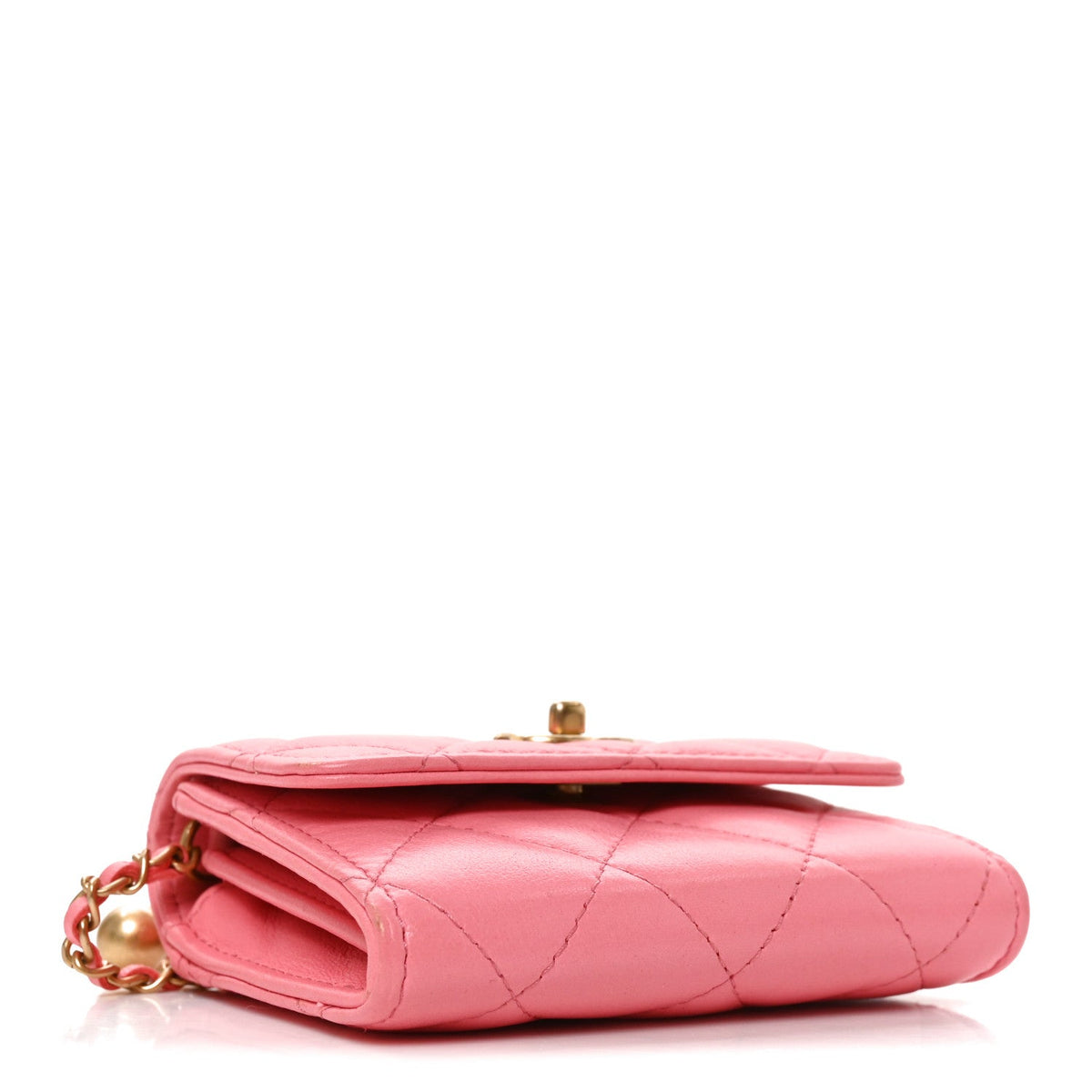 Quilted Lambskin Handbag - Pink