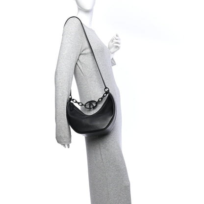 Small Calfskin Hobo Bag - Black