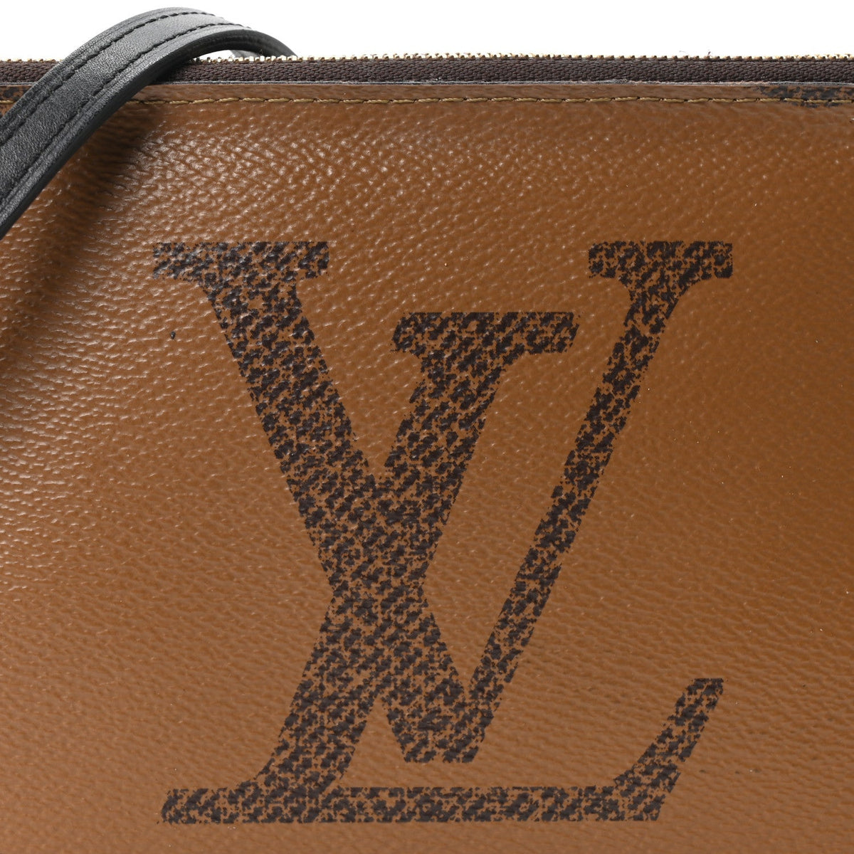 Reverse Monogram Giant Double Zip Pochet Handbag