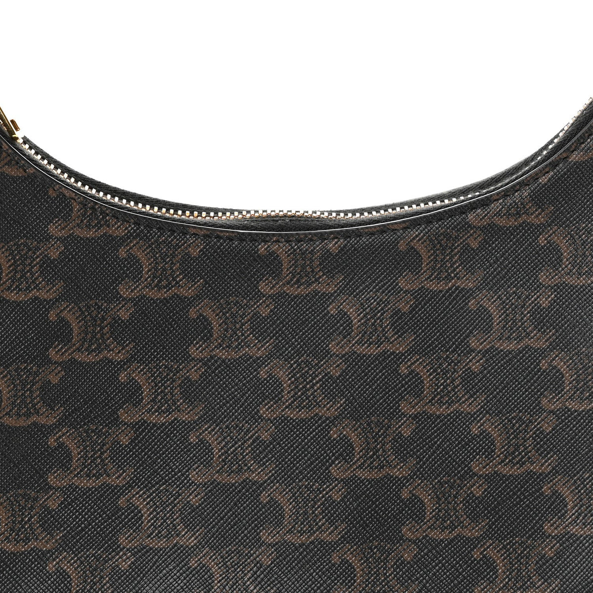 Calfskin Canvas Shoulder Bag - Tan