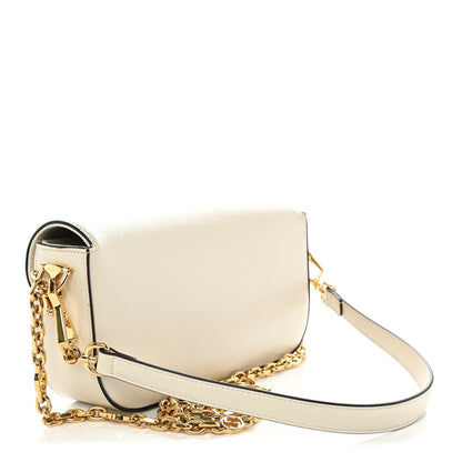 Small Calfskin Shoulder Bag - White