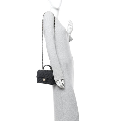 Mini Quilted Lambskin Flap Shoulder Bag - Tan