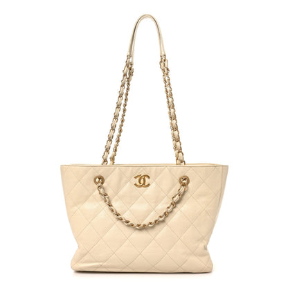 Small Quilted Caviar Tote Bag