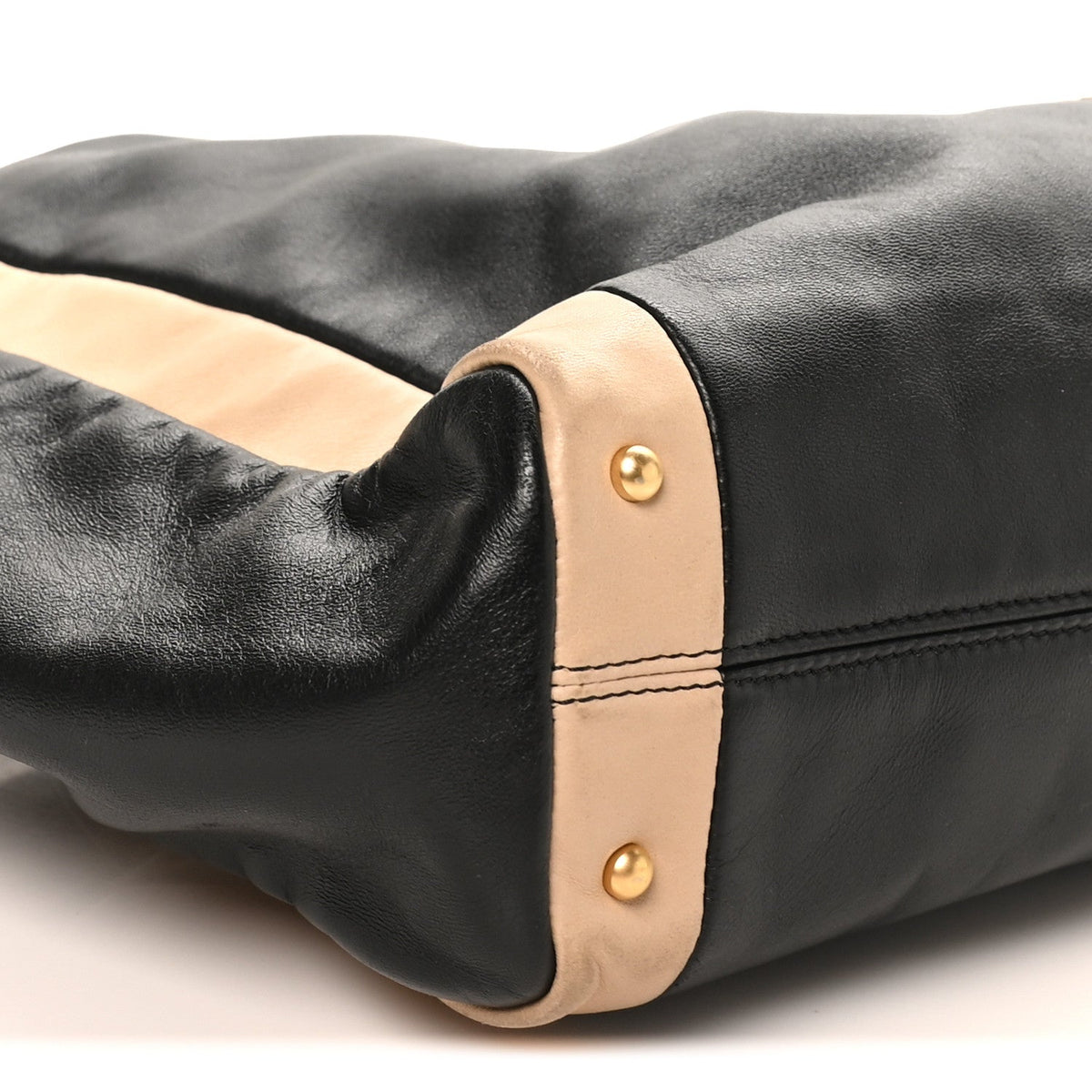 Small Lambskin Shoulder Bag - Black