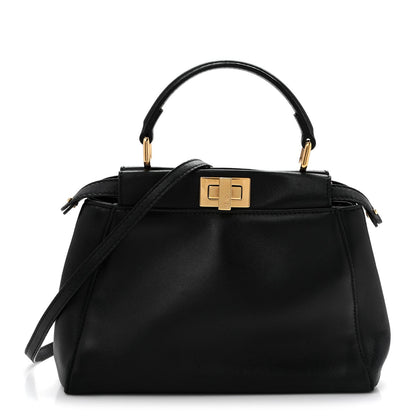 Mini Nappa Satchel Bag - Black