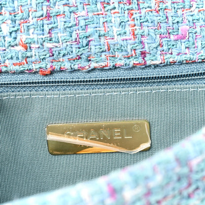 Medium Quilted Flap Shoulder Bag - Blue