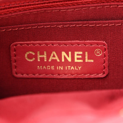 Mini Quilted Calfskin Backpack - Red