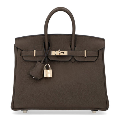 Togo Birkin 25 Vert Loden Handbag