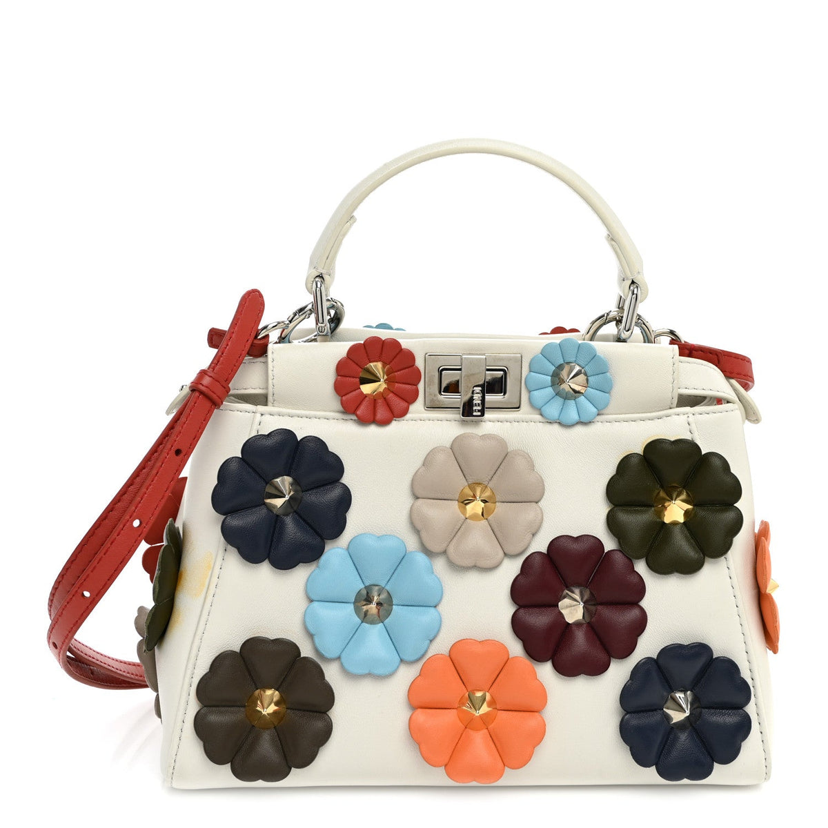 Mini Nappa Satchel Bag - White
