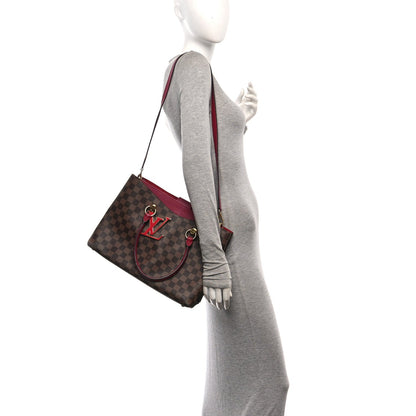 Damier Ebene Lv Riverside Lie De Vin Handbag
