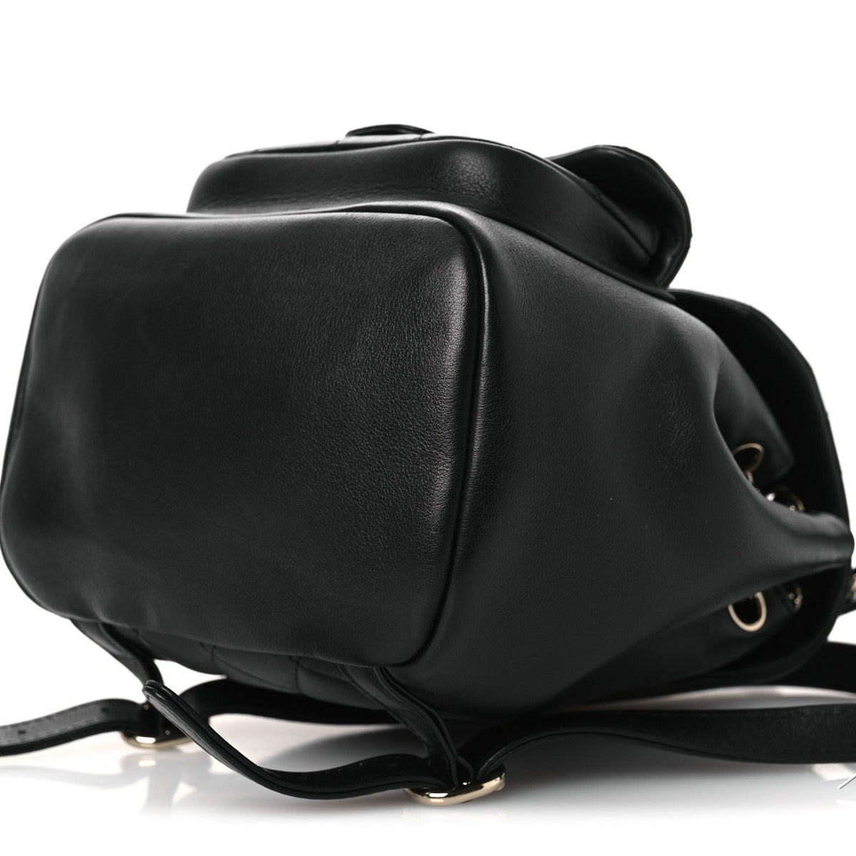 Small Quilted Lambskin Backpack - Black