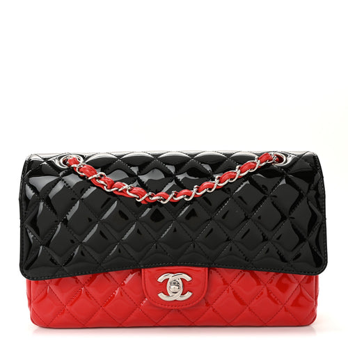 Medium Quilted Calfskin Flap Shoulder Bag - Black