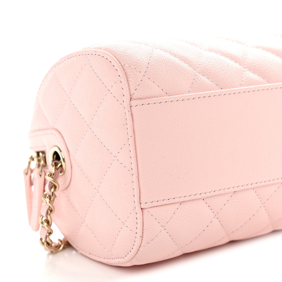Quilted Caviar Clutch Bag - Pink