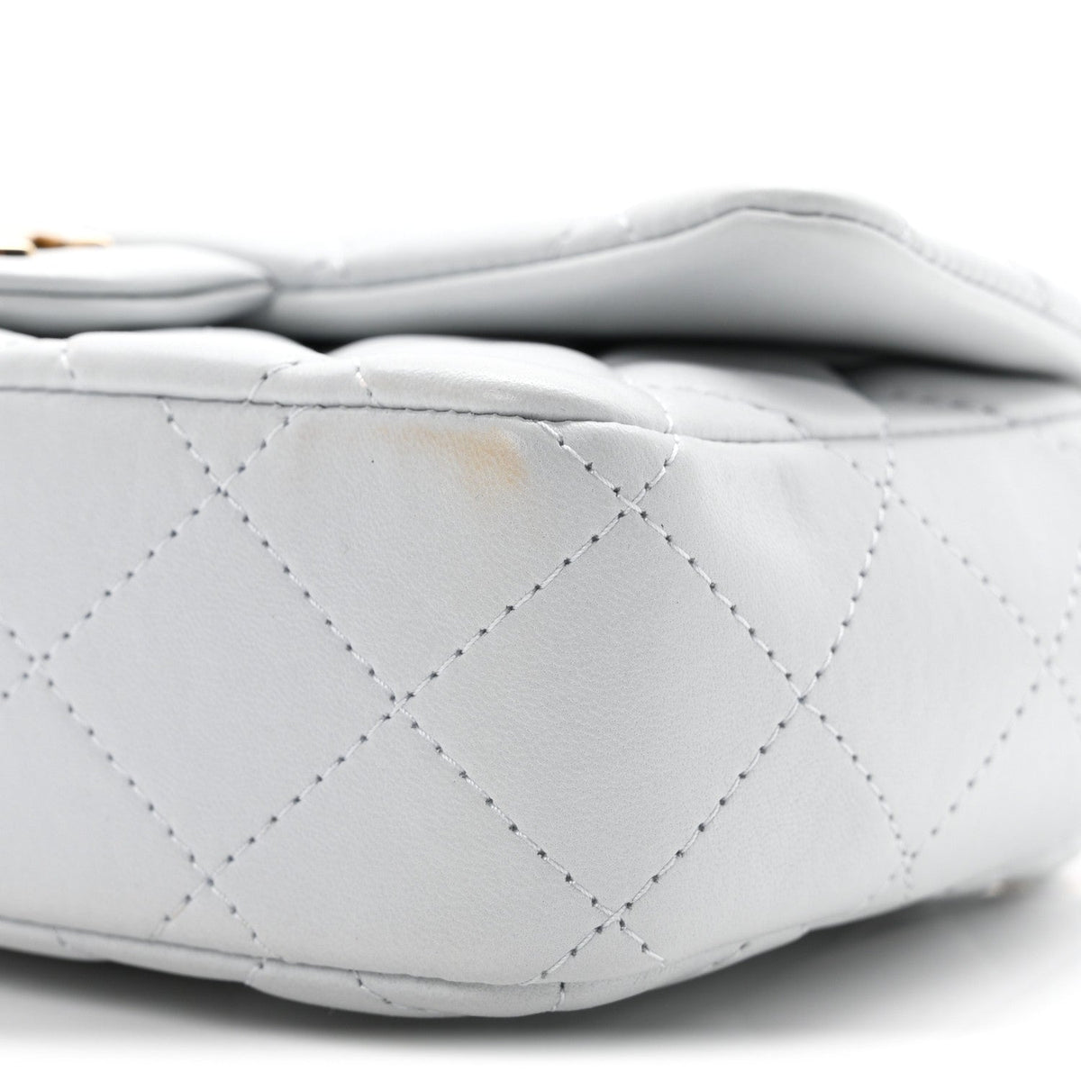 Mini Quilted Lambskin Flap Shoulder Bag - Tan