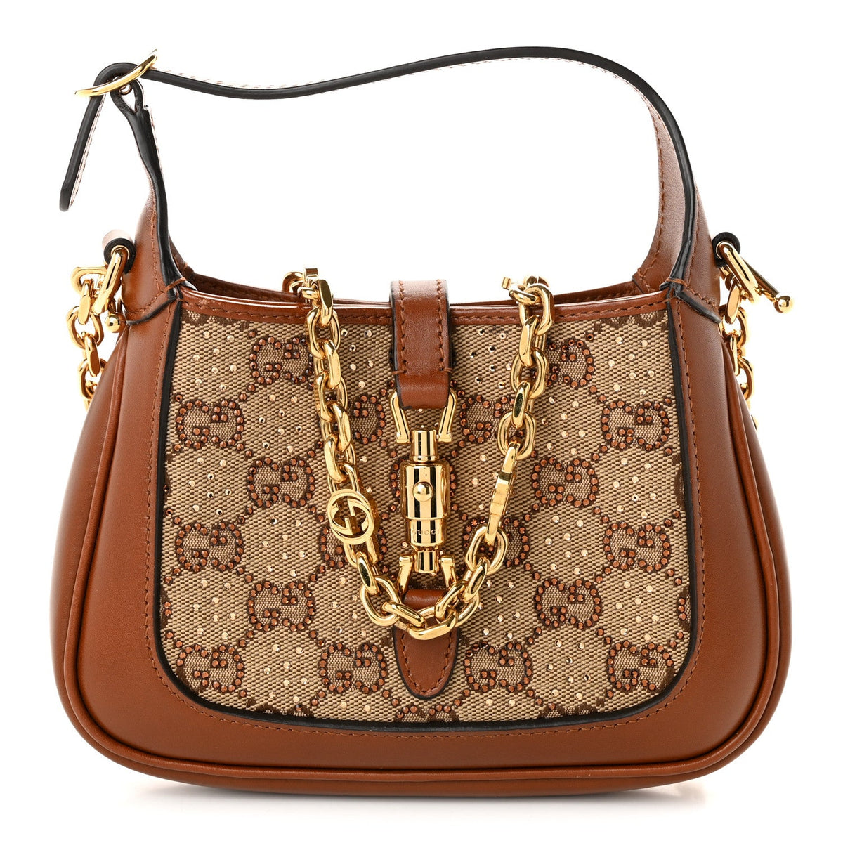 Mini Calfskin Canvas Hobo Bag