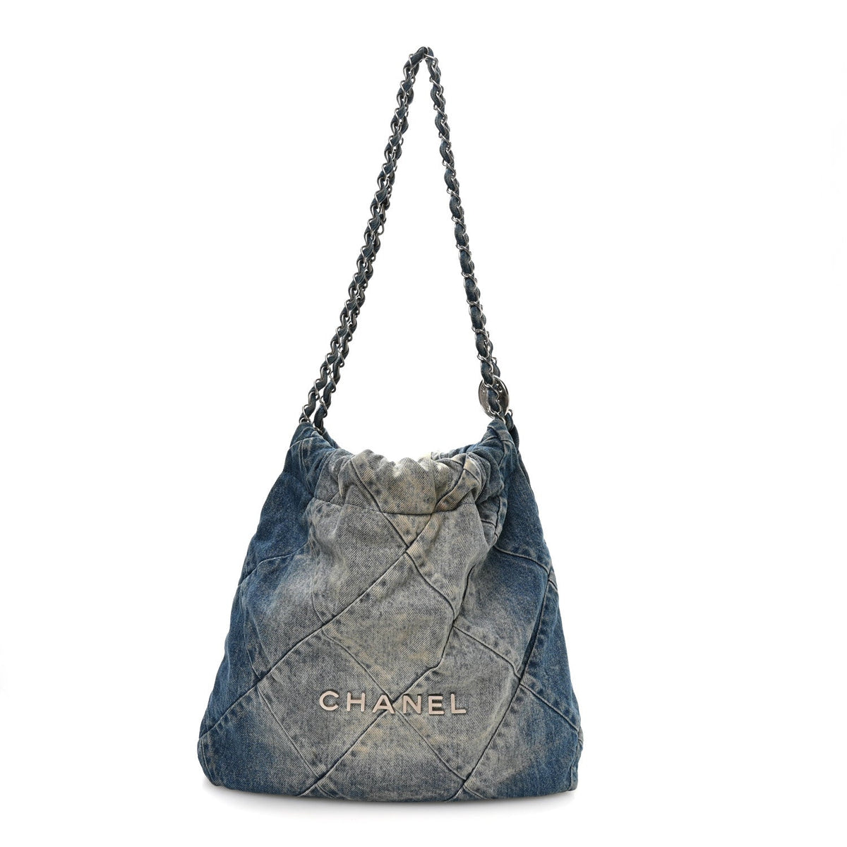 Small Quilted Handbag - Blue